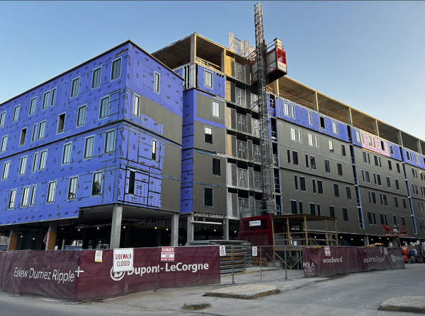 New dorm construction makes progress over the summer. Construction started at the beginning of the Fall 2023 semester. 